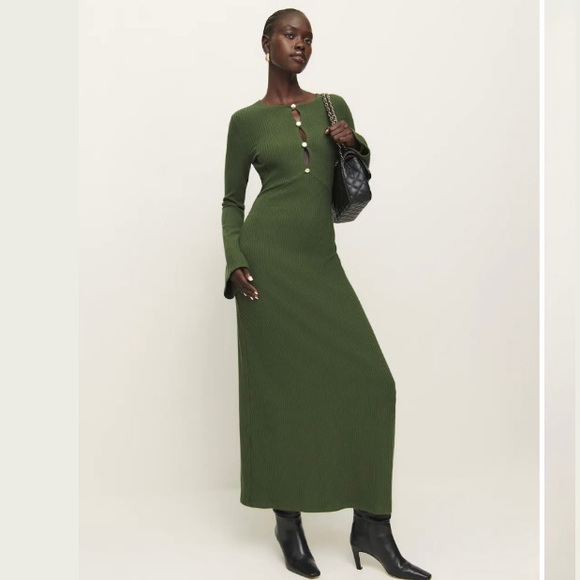 🌿|NWT| Reformation Hayden Knit Dress in Fern - Picture 11 of 11